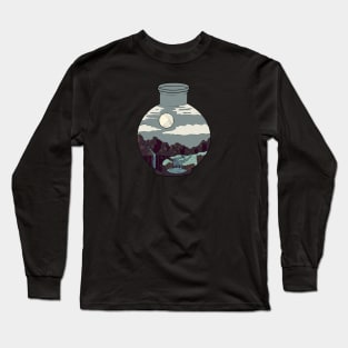 Colored Mountain Landscape in a Jar Long Sleeve T-Shirt